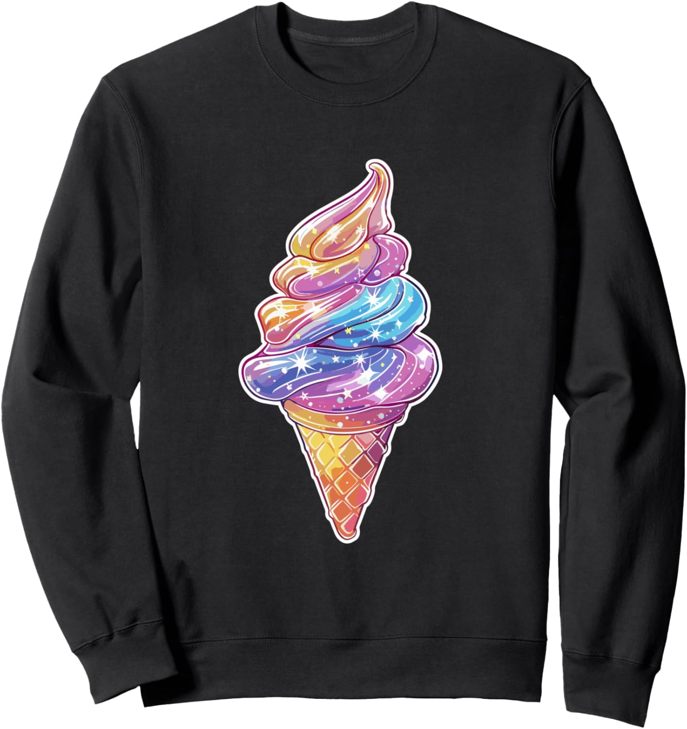 

Толстовка с рисунком радужного мороженого и замороженного йогурта Ice Cream Maker T-Shirts And Giveaways, черный