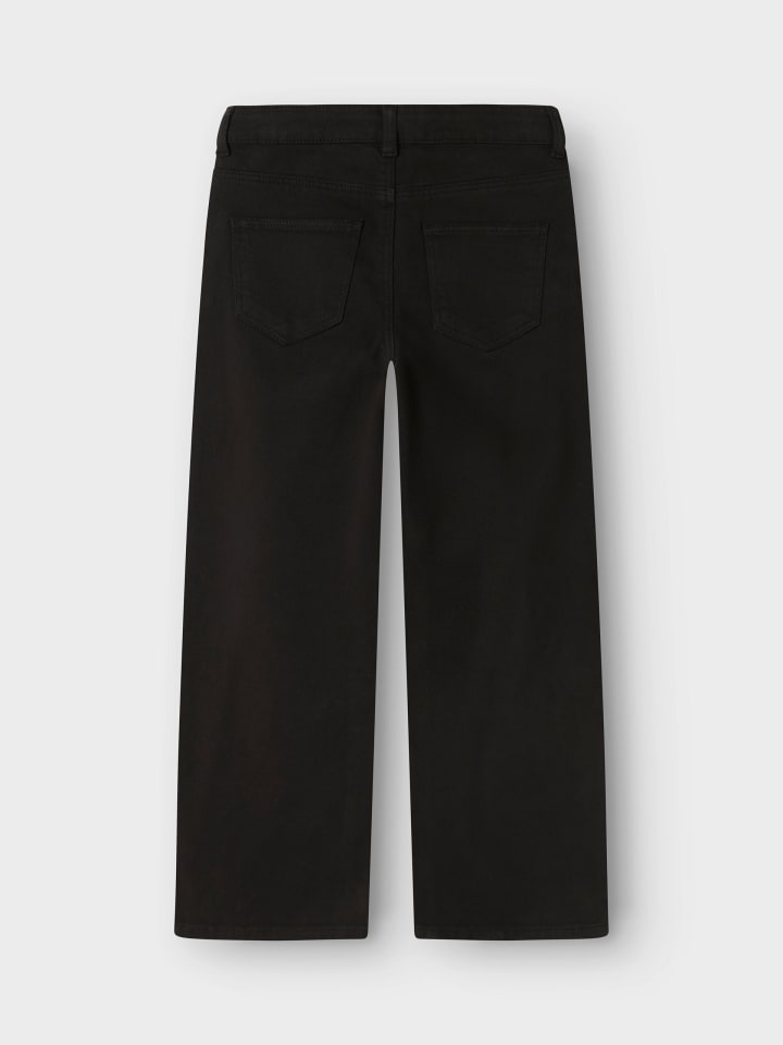 Name it Брюки из саржи NKFROSE WIDE TWILL PANT 5505-AX черного цвета — фото 2