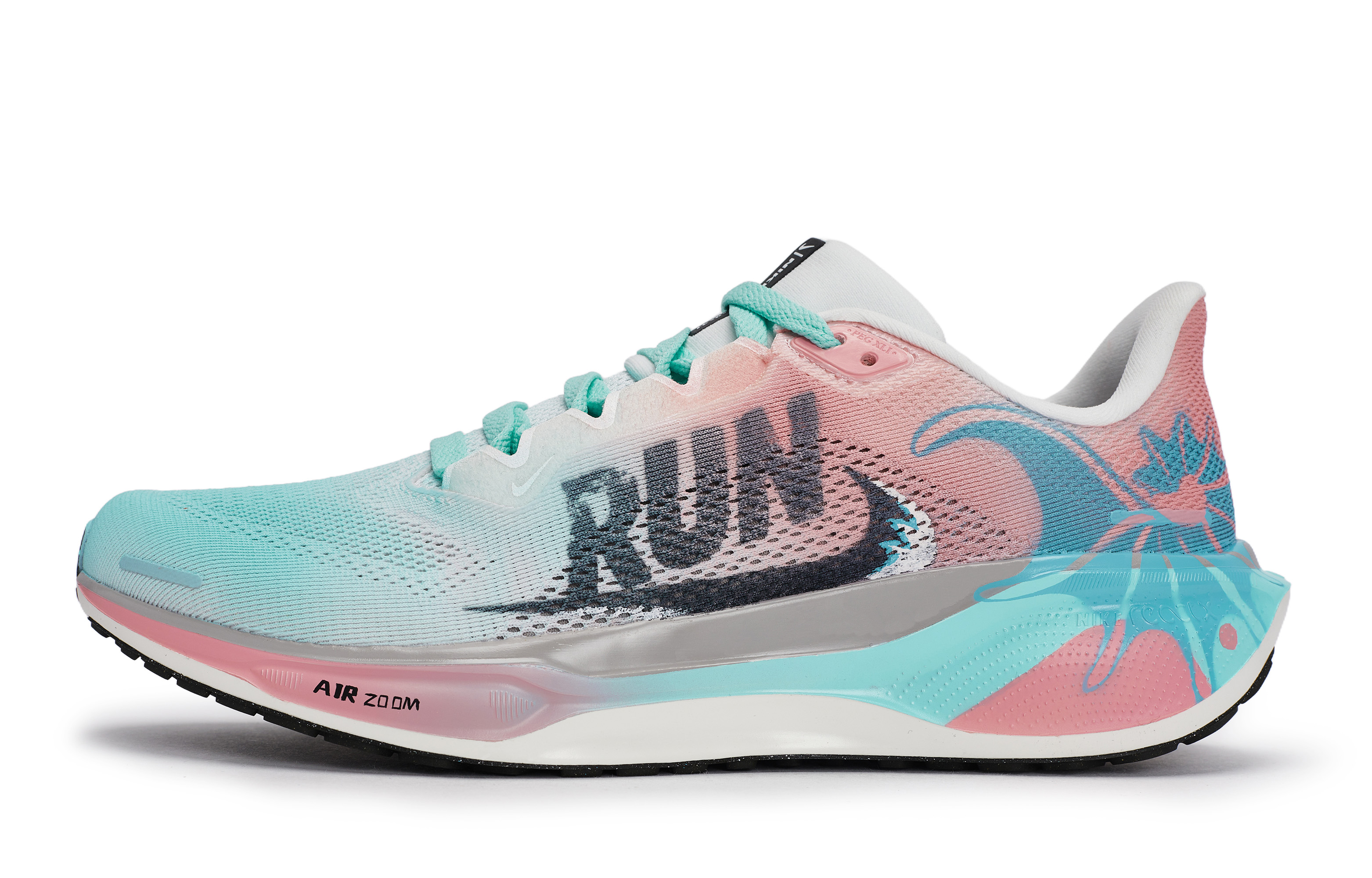

Nike Кроссовки Pegasus 41 с низким верхом, устойчивые к истиранию, мужские, белые, розовые, синие
