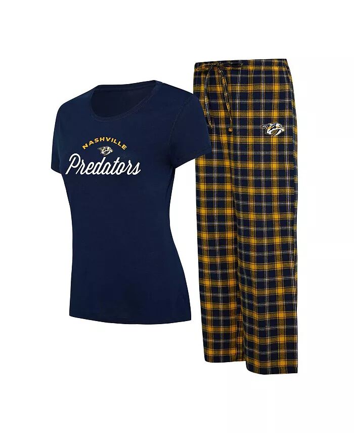 

Женский комплект для сна, темно-синий, золотой Nashville Predators Arctic футболка и пижамные штаны Concepts Sport