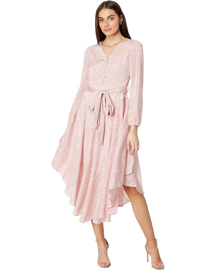 

Платье Vince Camuto V Neck Tie Waist Maxi- L, цвет Pink Orchid