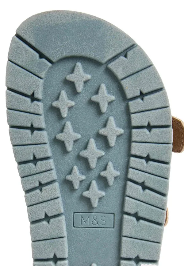 Сандалии с вышивкой в виде динозавров, маленькие и большие. Marks & Spencer, Blue Mix — фото 4