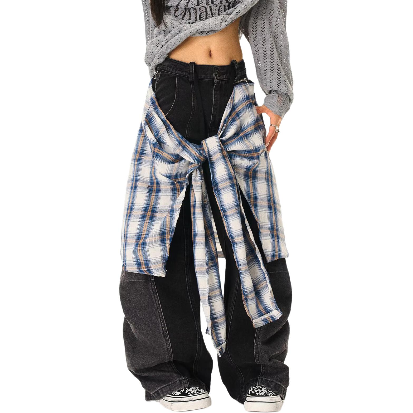 

NEVER RULE Джинсы Unisex Black Moderate Mock Two Piece