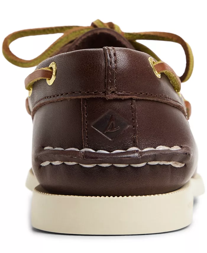 Оригинальные женские туфли-лодочки с двумя люверсами Sperry, коричневый — фото 3