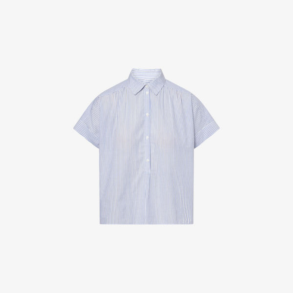 

Полосатая блузка с короткими рукавами из хлопкового поплина Me And Em, мультиколор