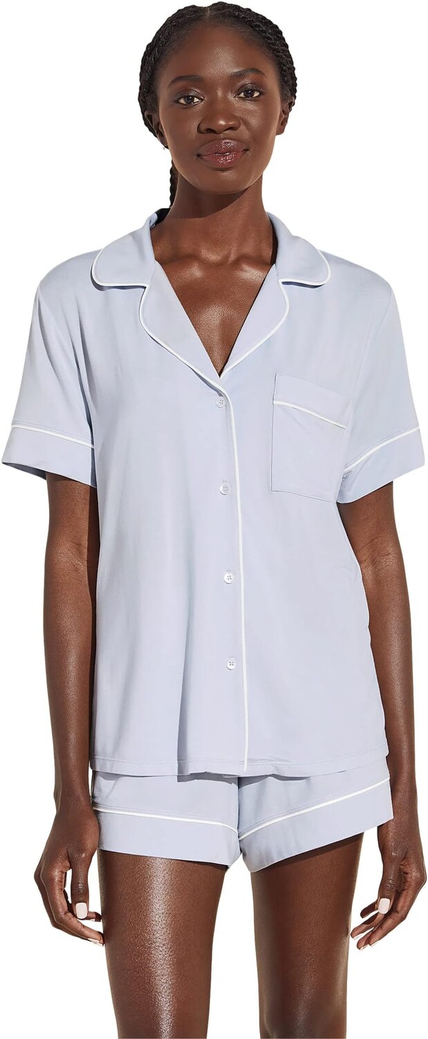 

Жизель - короткий пижамный комплект Eberjey, цвет Ice Blue/Ivory