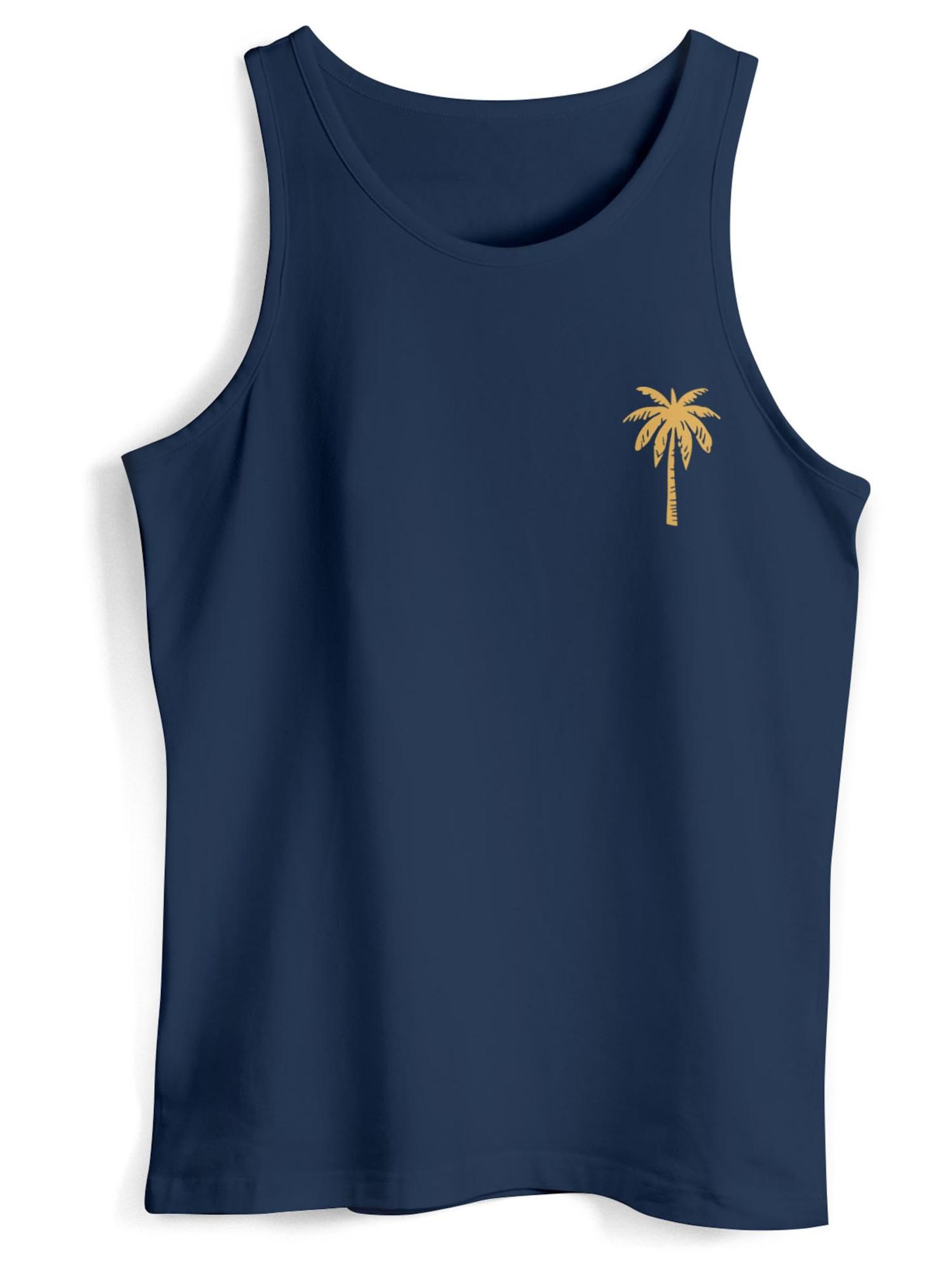 

Neverless Футболка 'Palme' в темно-синем цвете