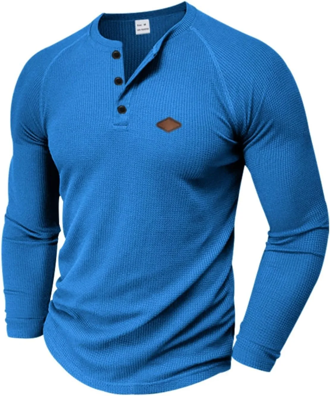 

Мужская футболка-хенли с длинным рукавом, V-образным вырезом и пуговицами, Muscle Fit Xiaojmake