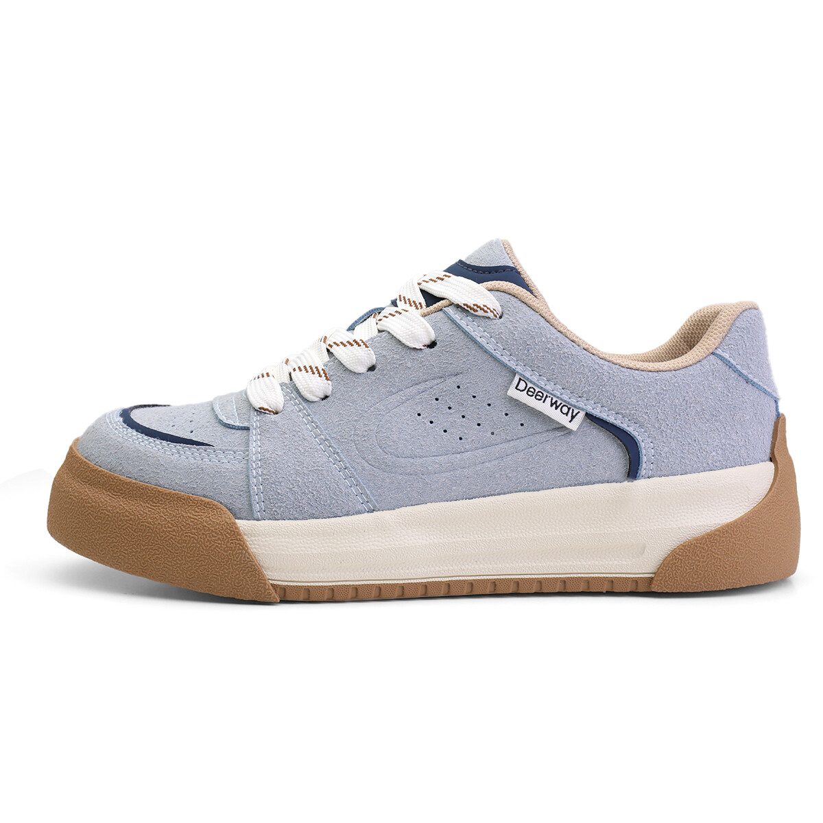 

Кеды, скейтборд обувь женская низкая Deerway, цвет Beige brown-red