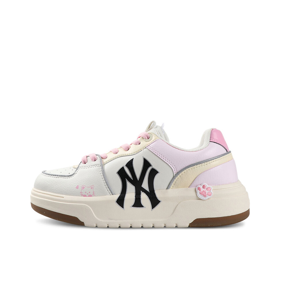 

Кроссовки MLB Chunky Liner Skateboarding Shoes Women's Low-top White/pink, розовый