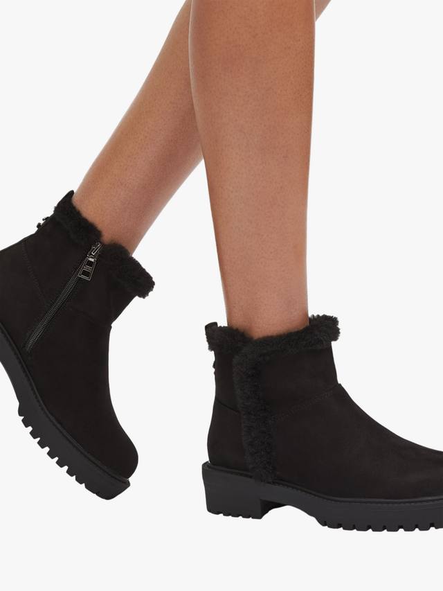 Уютные микро-замшевые ботинки до щиколотки Carvela, Black — фото 2