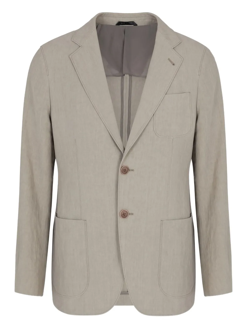 

Льняной однобортный пиджак GIORGIO ARMANI, серый