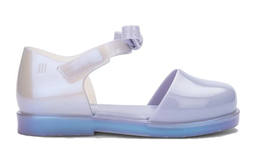 Детские кожаные туфли PVC Low top Melissa, Metal Blue — фото 4