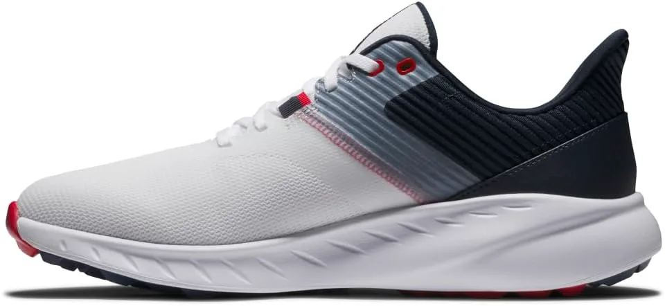 Мужские гольф-кроссовки FootJoy FJ Flex прошлых сезонов, белый/темно-синий/красный — фото 2