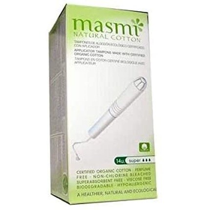 

Биотампоны MASMI NATURAL COTTON Super с аппликатором, 14 шт. Super Plus