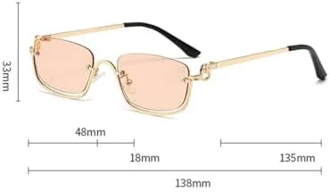 

Солнцезащитные очки в металлической оправе прямоугольной формы для женщин, модель 2027, полуободковые женские солнцезащитные очки в винтажном стиле MTZJH, Gold Silver