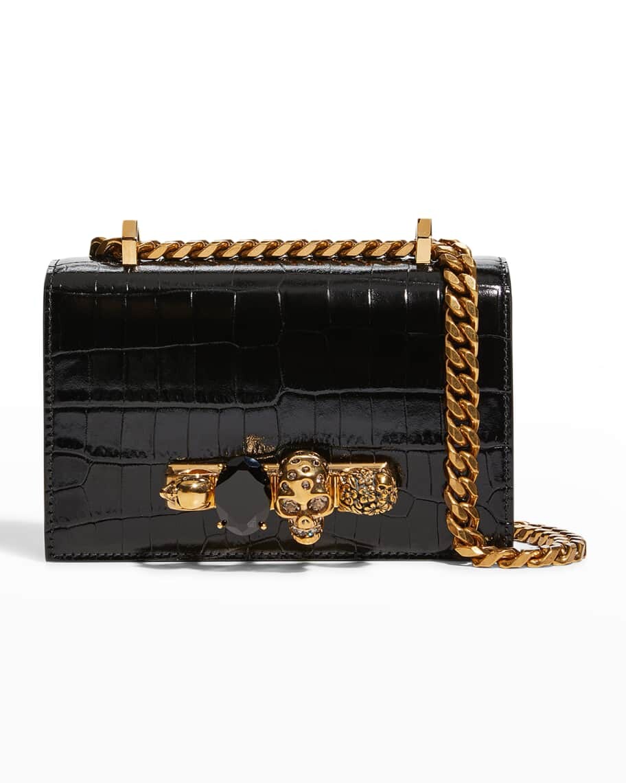 

Миниатюрная сумка-саквояж с драгоценными камнями Alexander McQueen