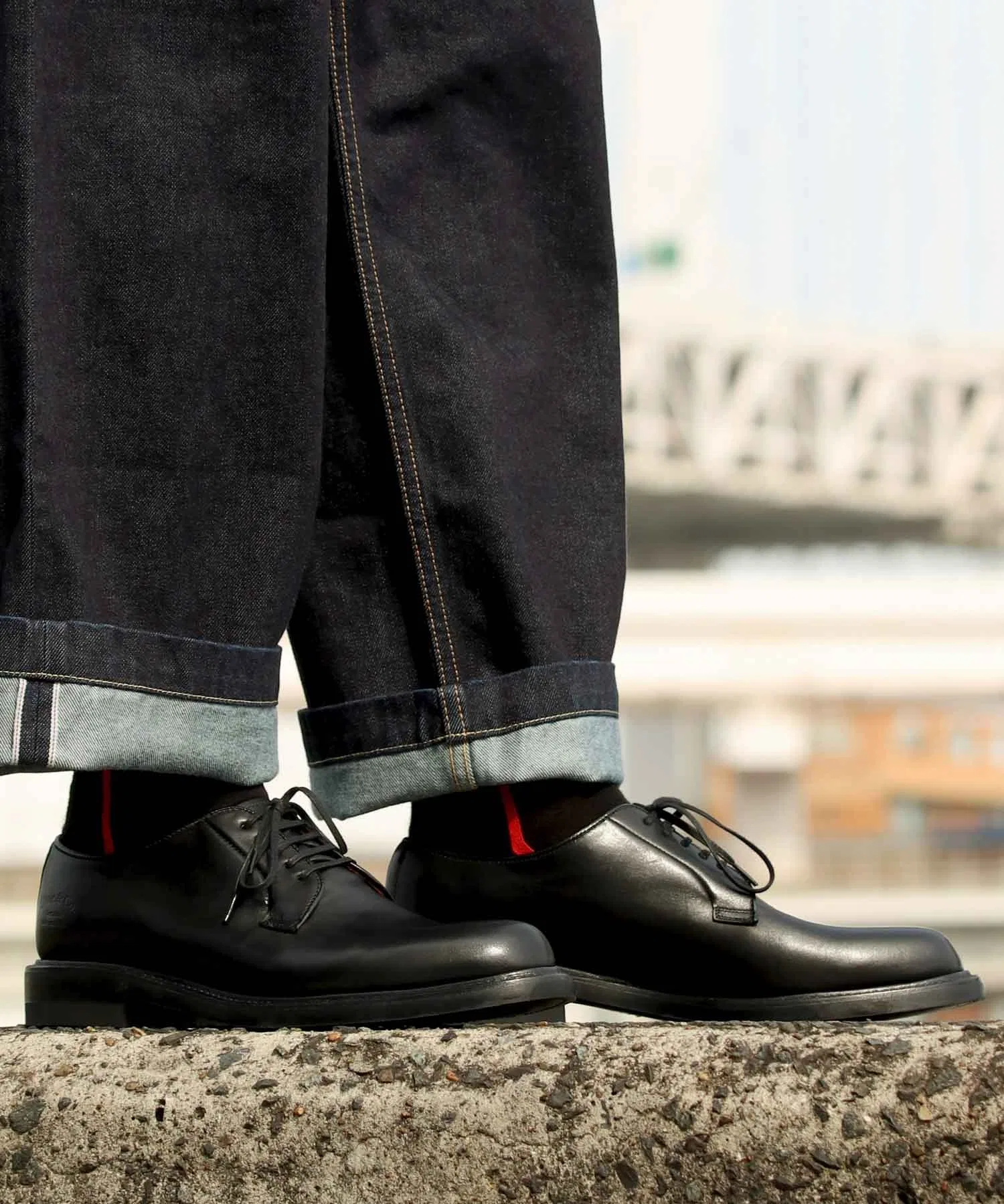 Мужские кожаные туфли REGAL Shoe & Co. 814S с круглым мысом чёрные