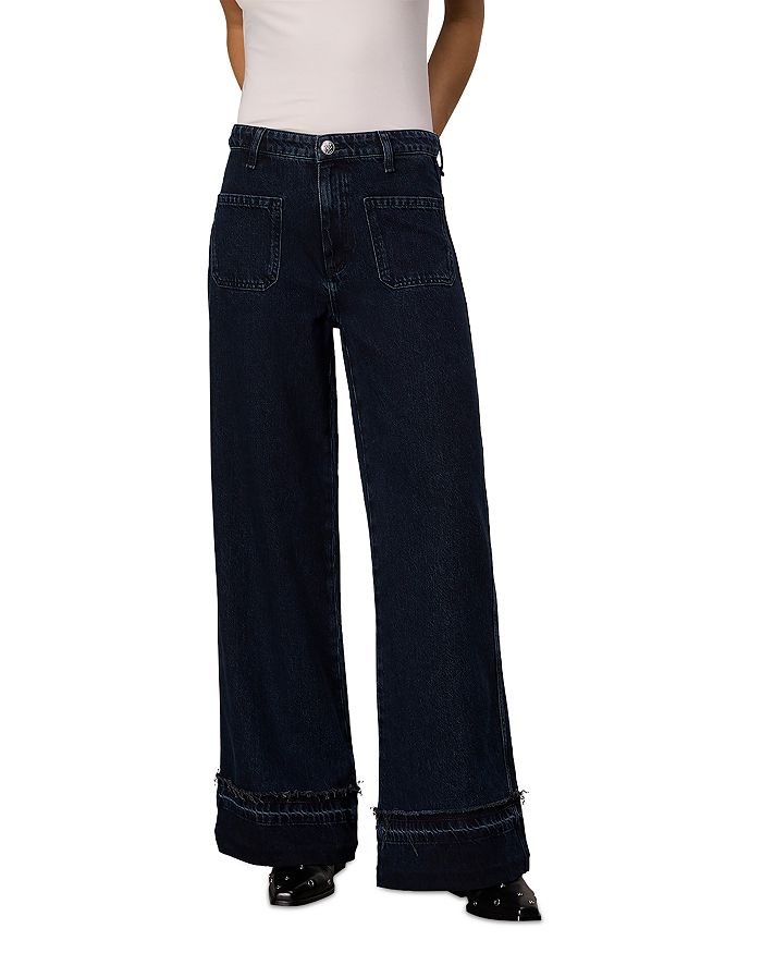 

Джинсы Marina High Rise Wide Leg в цвете Elenna rag & bone, черный
