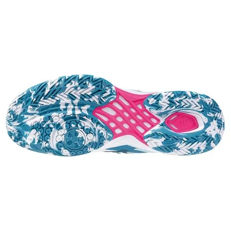 Кроссовки для бадминтона «Wave Claw 3 Fit» от Mizuno, White X Blue — фото 2