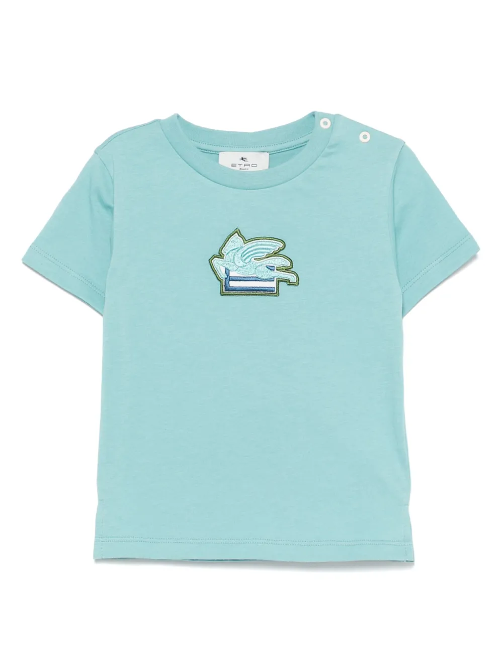 

Футболка с вышивкой Pegaso ETRO KIDS, синий