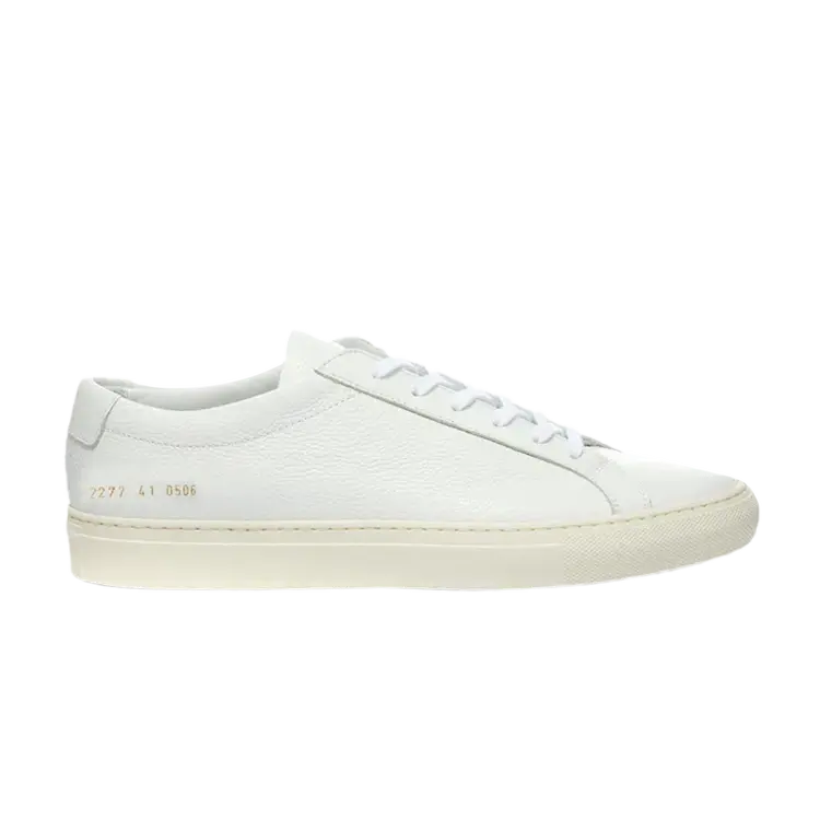 Кроссовки Common Projects Achilles Pebbled Low White, белый