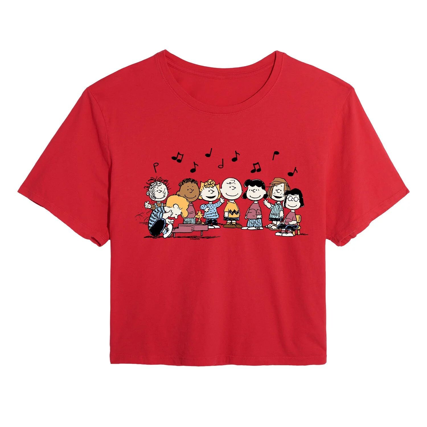 

Укороченная футболка с музыкальным рисунком Peanuts для детей Juniors Licensed Character, красный