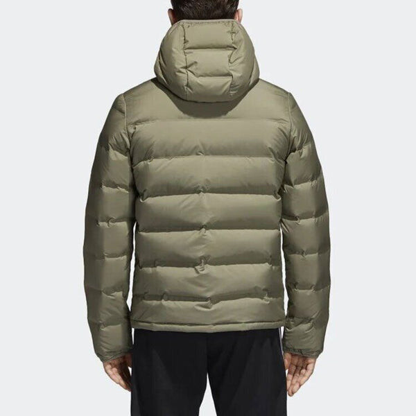 Пуховик adidas Outdoor Sports Slim Fit hooded down Jacket, коричневый — фото 4