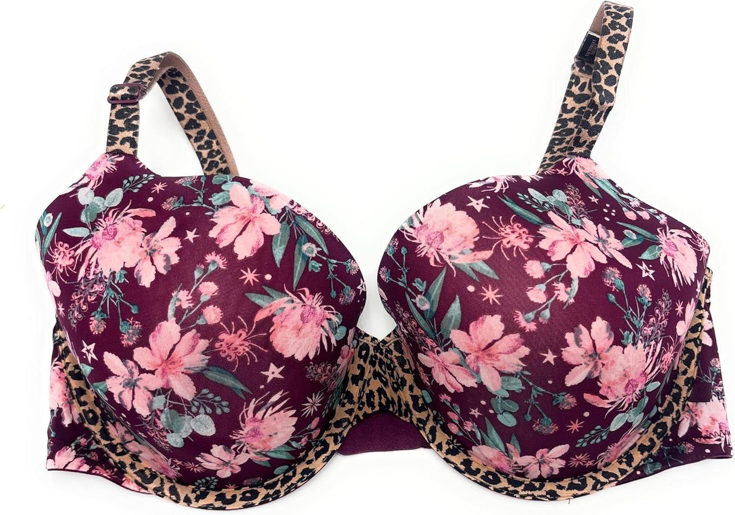 

Сексуальный бюстгальтер-футболка на подкладке Victoria's Secret, Maroon/Multicolor