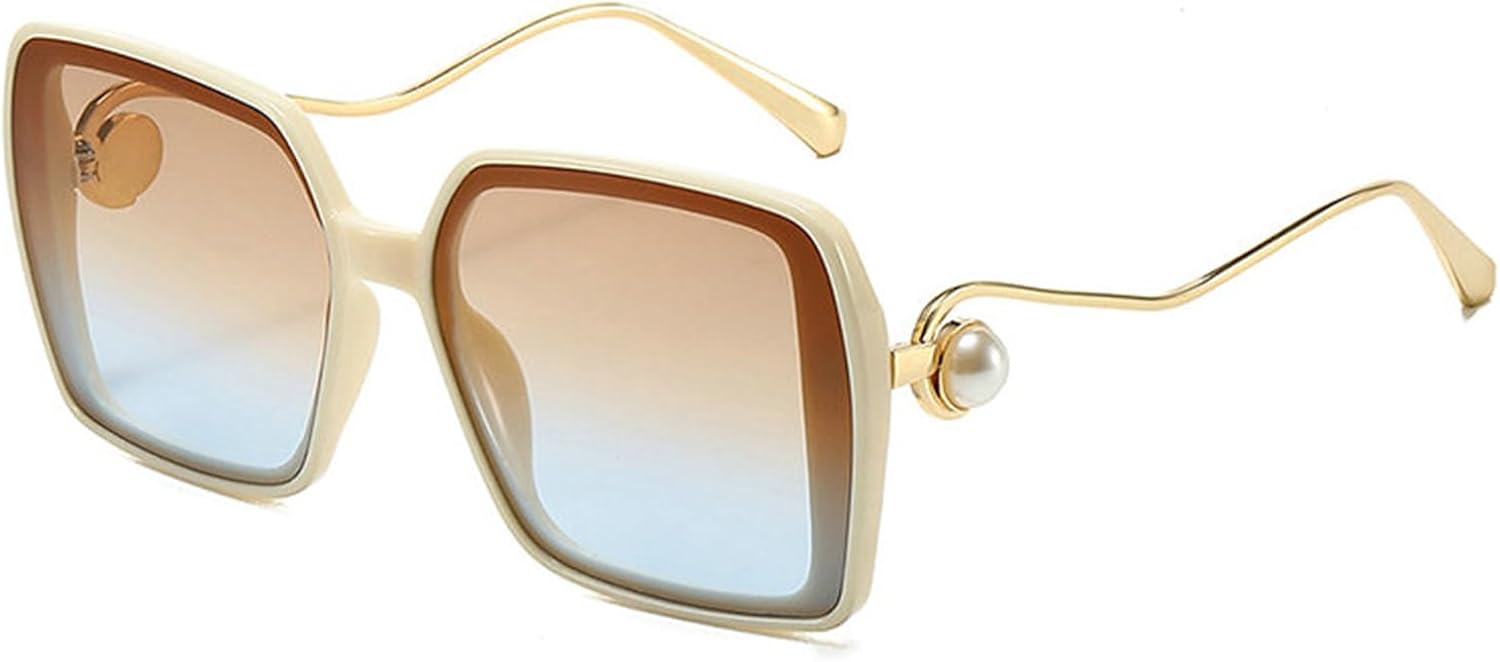 

Солнцезащитные очки Helena Oversized Pearl Square для женщин и мужчин, дизайнерские солнцезащитные очки класса люкс, модная винтажная оправа, женские очки для активного отдыха, C6