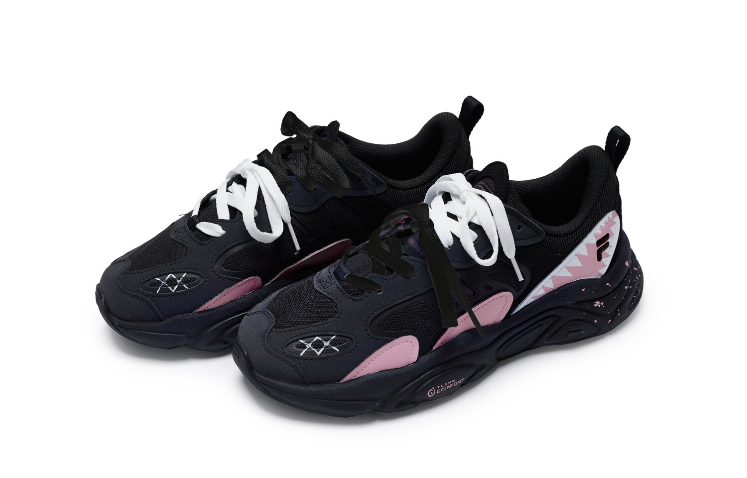 Кроссовки FILA Lifestyle Shoes Women's Low-top Gray Pink/white, черный — фото 4