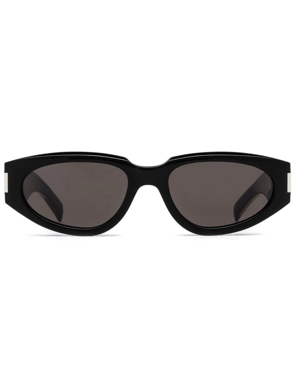 

Солнцезащитные очки в овальной оправе Saint Laurent Eyewear, черный