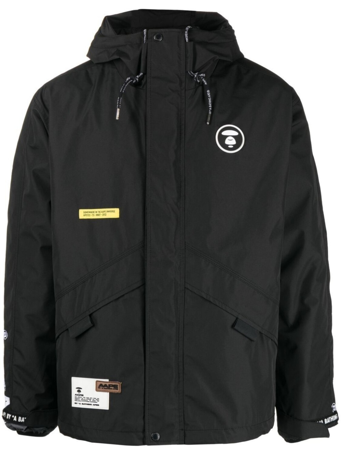 

Пуховик с капюшоном и нашивкой-логотипом AAPE BY *A BATHING APE, черный