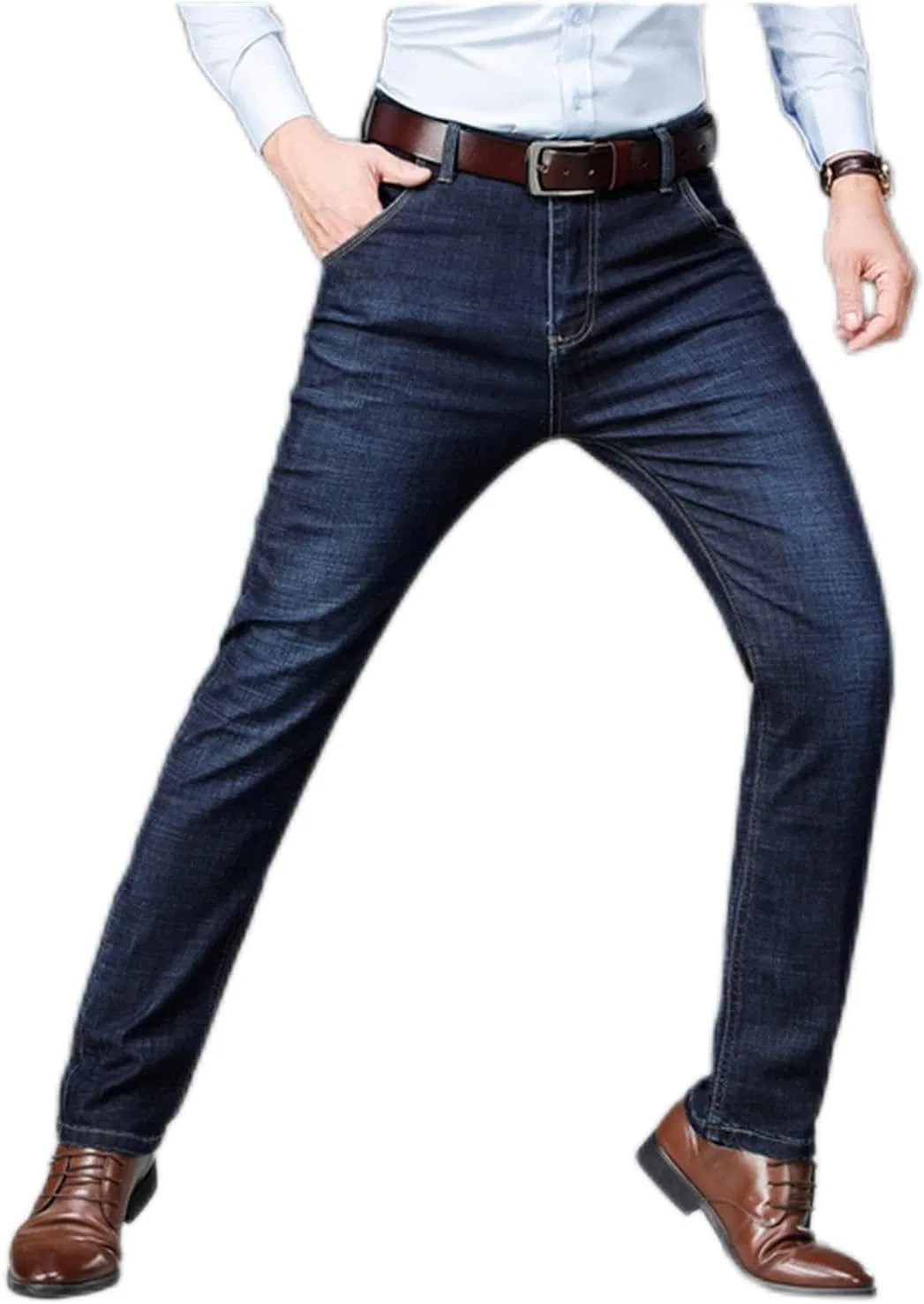 Джинсы, высокая талия, Men's Classic, синий
