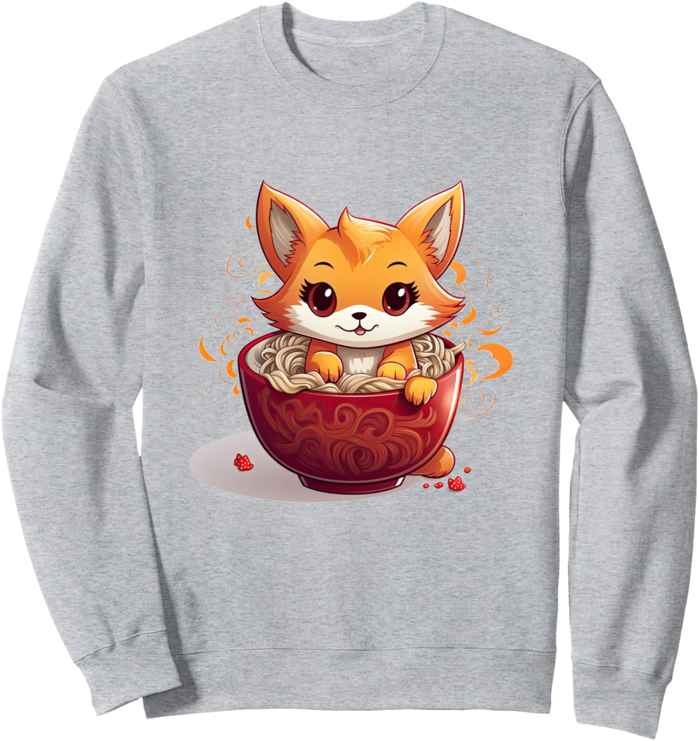 

Толстовка Japanese Ramen Eating Animal Design, серый