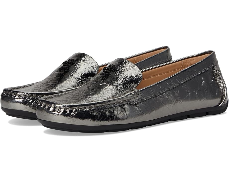 

Лоферы COACH Marley Crinkled Metallic Driver, цвет Anthracite