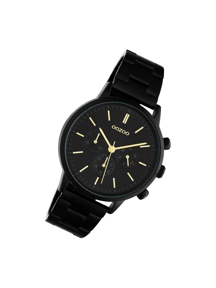 

Аналоговые наручные часы Oozoo Timepieces, черные, средний размер (примерно 38 мм)