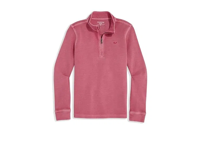 Худи с четверть-застежкой Coastline Garment Dye Q-Zip Vineyard Vines Kids, Sailors Red
