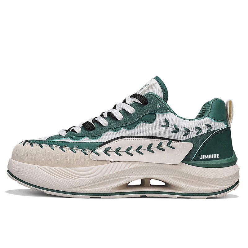

King Jinmai Мужские низкие повседневные кроссовки бело-зеленые, цвет White Green
