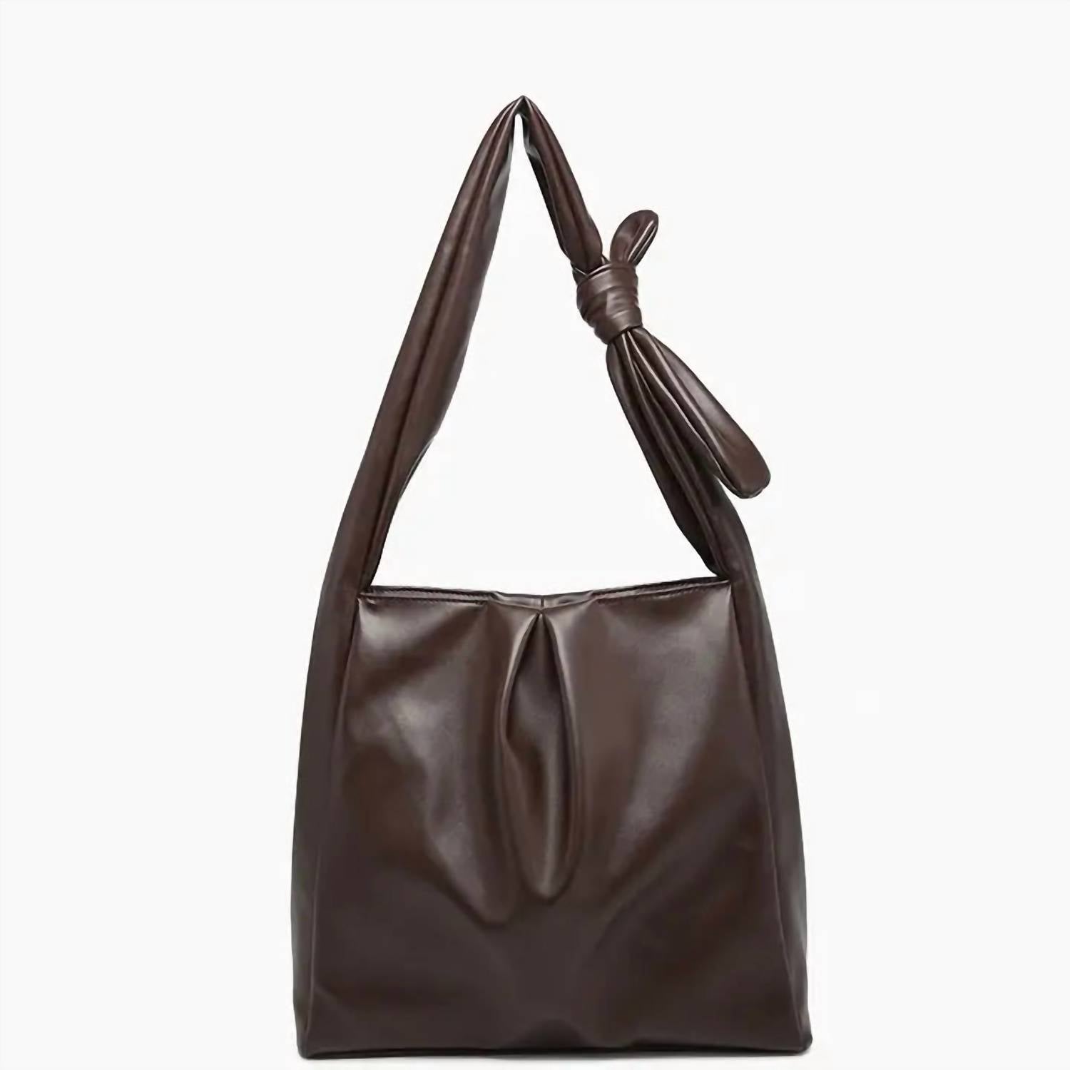 

Сумка-хобо с завязанным ремешком в цвете эспрессо Jen & Co., цвет espresso