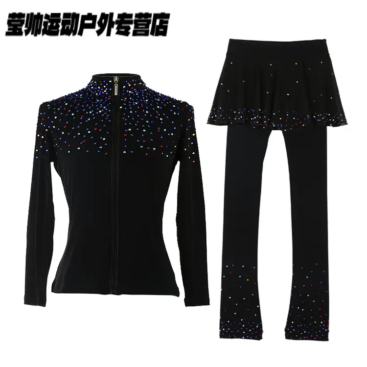 

HEAD Детский костюм для тренировок по фигурному катанию, высокоэластичный водонепроницаемый комплект с подкладкой из флиса и защитой для бедер, черный комплект с набедренниками, размер 3XL