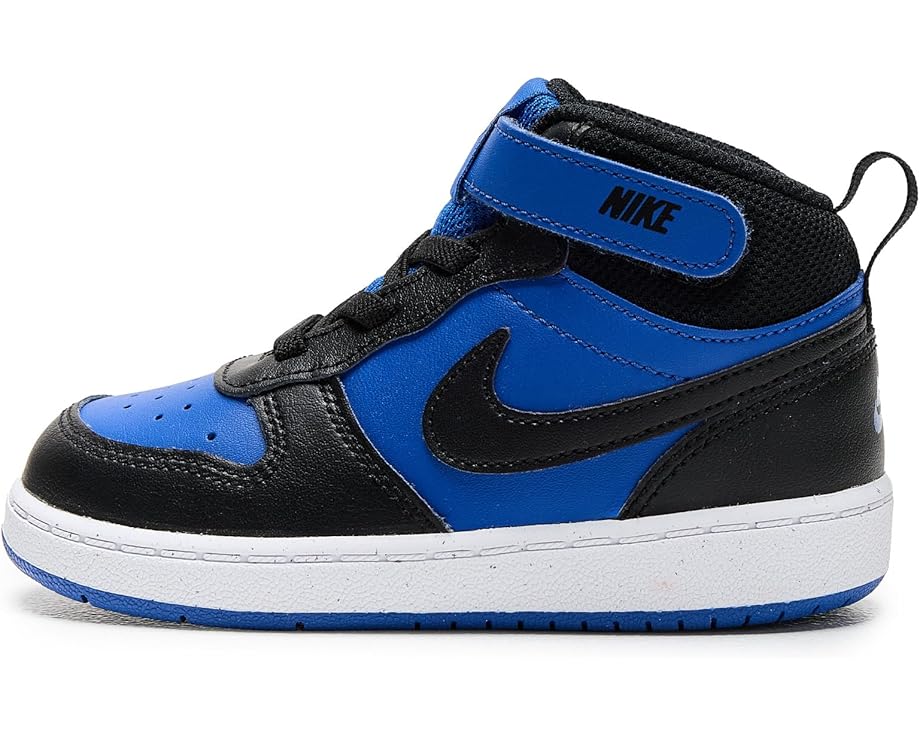 Детские кроссовки Nike Kids Court Borough Mid 2 (Infant/Toddler), Game Royal/Black/White — фото 4