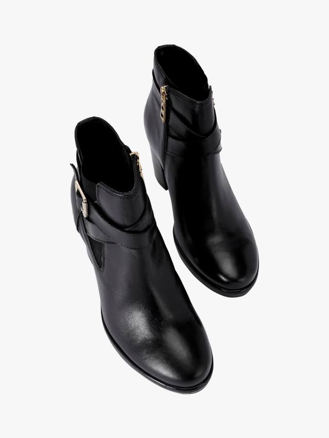 Серебряные ботинки Silver2 на пряжках из кожи до щиколотки Carvela, Black — фото 3