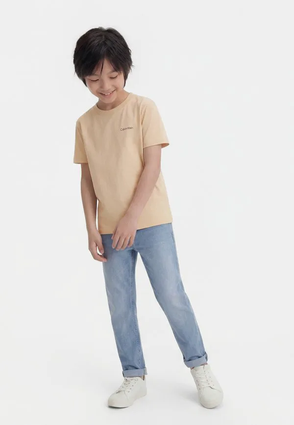 Футболка унисекс с логотипом на груди Calvin Klein Jeans, Oatmeal