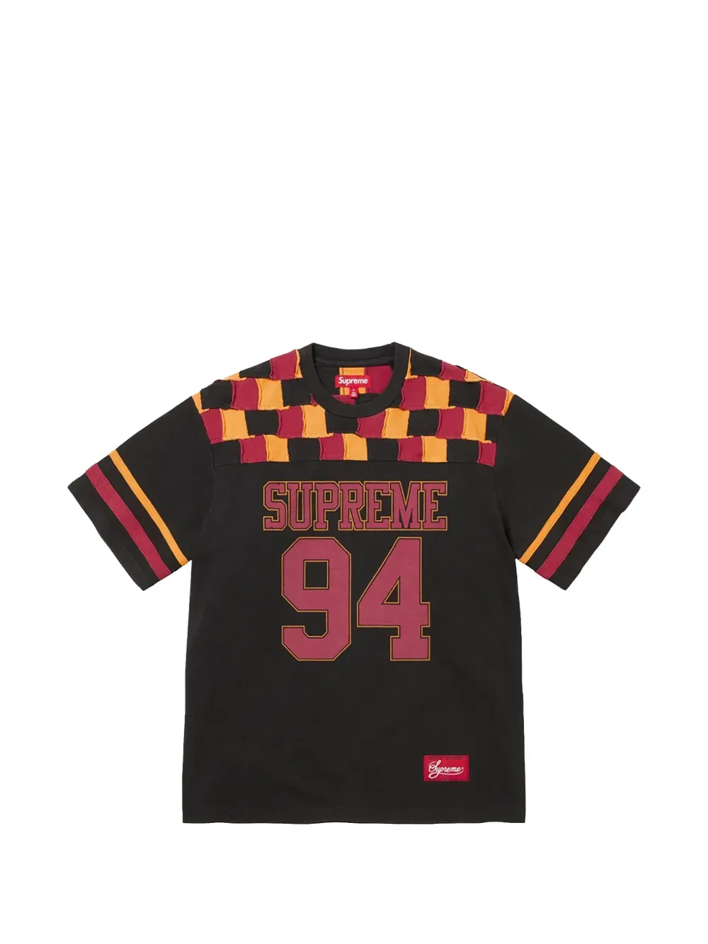 Футболка с лоскутным узором Supreme, черный