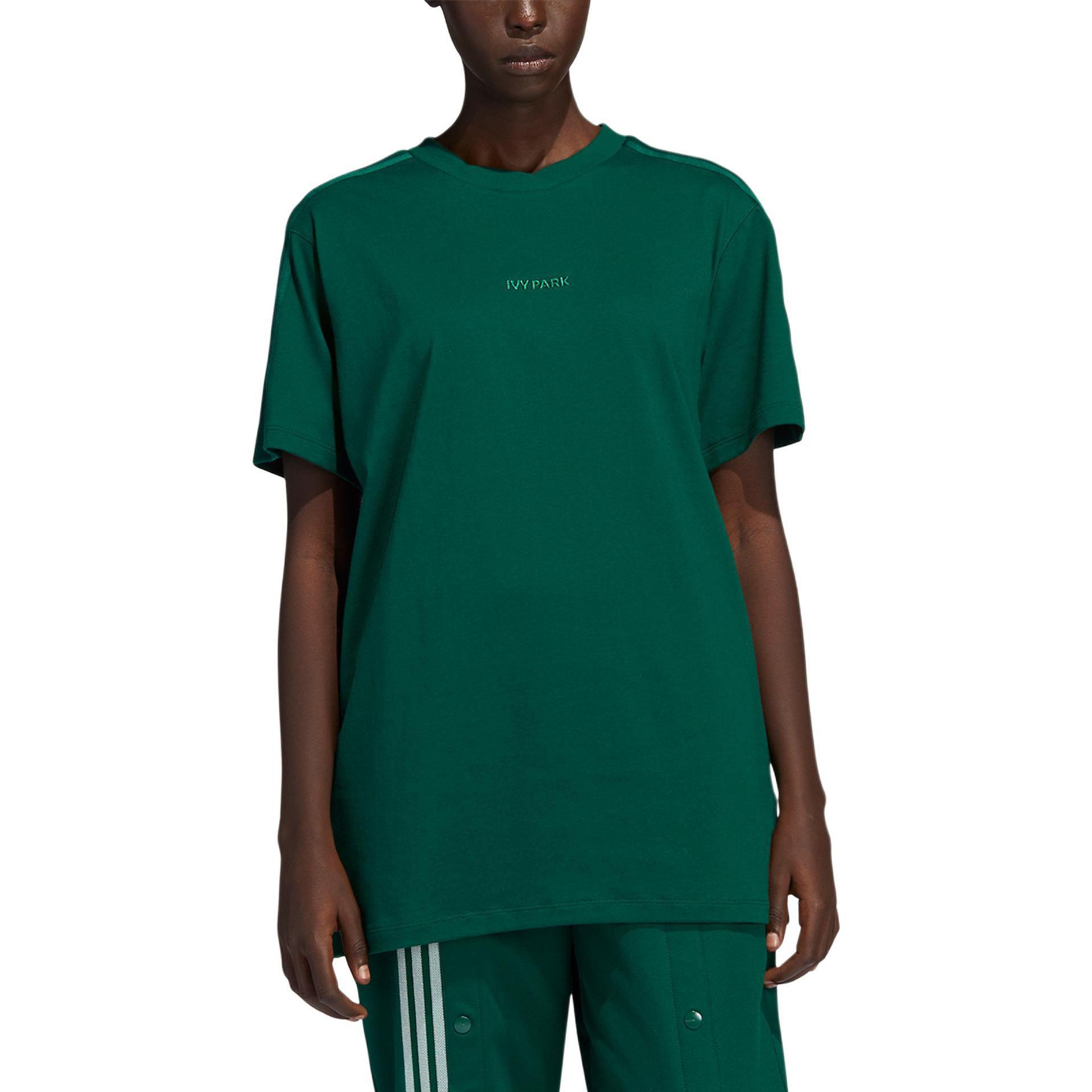 Adidas Футболка Ivy Park 3 Stripes унисекс темно-зеленая — фото 4
