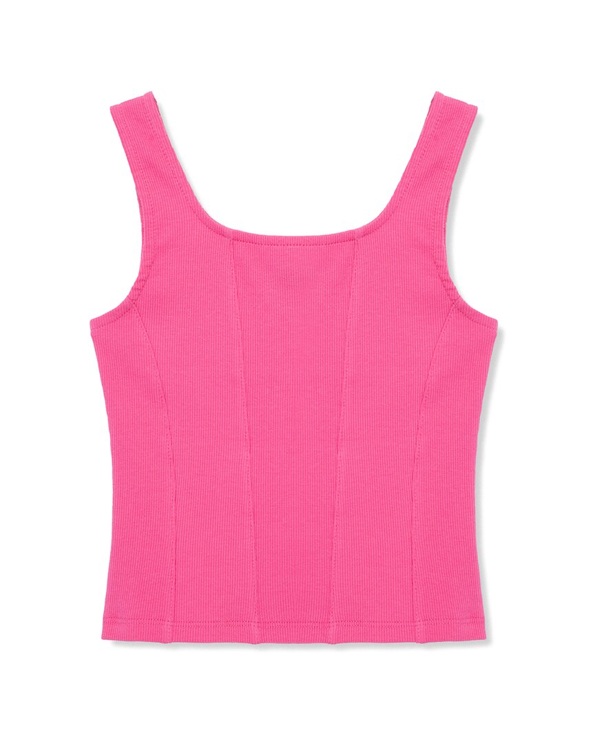 

Топ-майка с квадратным вырезом и швом спереди Truce, розовый