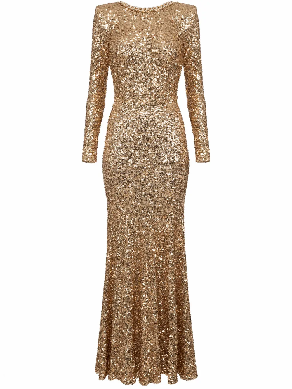 

Вечернее платье с пайетками Elisabetta Franchi, золотой