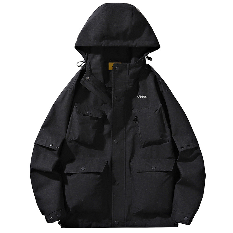 

Jeep Водонепроницаемая и ветрозащитная утепленная ветровка Unisex, Pure Black