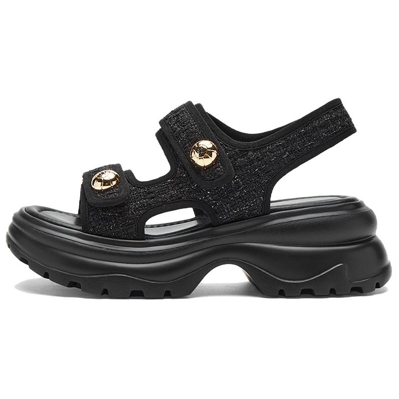 NINE WEST Женские сандалии на одной застежке черные, цвет Black